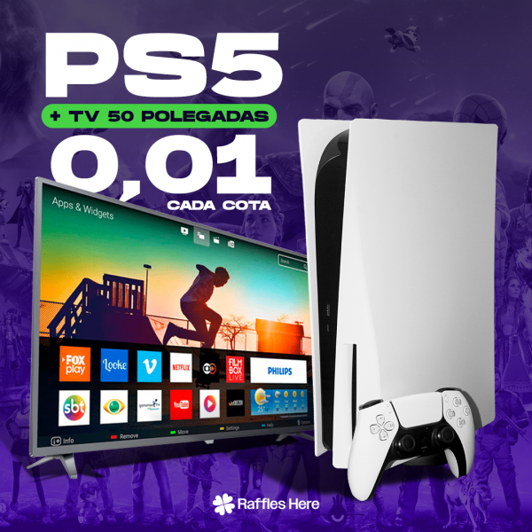 KIT GAMER - PS5 + TV 50" POLEGADAS